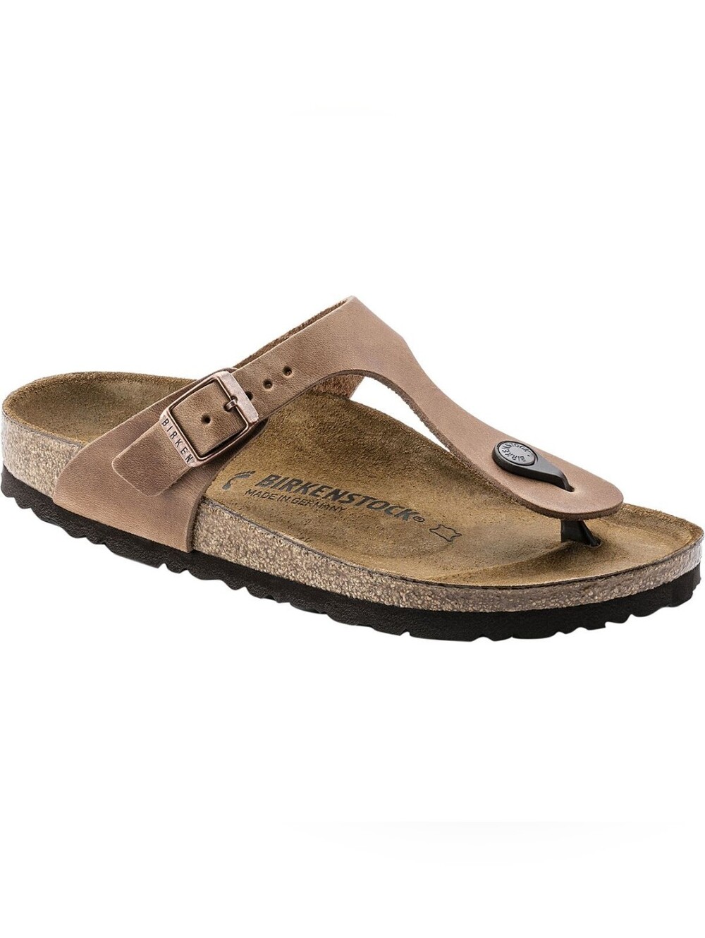 Birkenstock Gizeh Tobacco Oiled Leather Sandals Size 39 Or 8-8.5 Excellent Con.